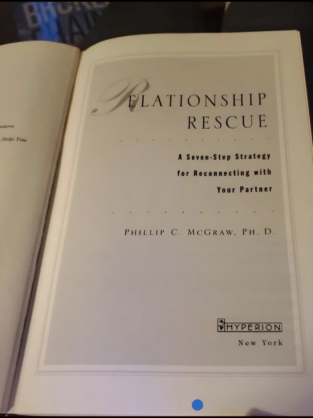 Relationship Rescue by Phillip C. McGraw - White Hardcover Title Page